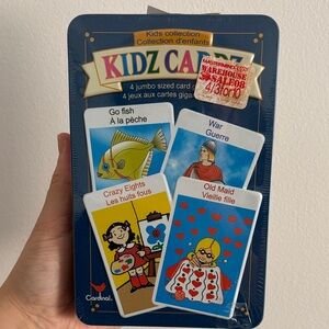 NEW UNOPENED 2003 Kidz Cardz 4 Jumbo Sized Card Games in Metal Container